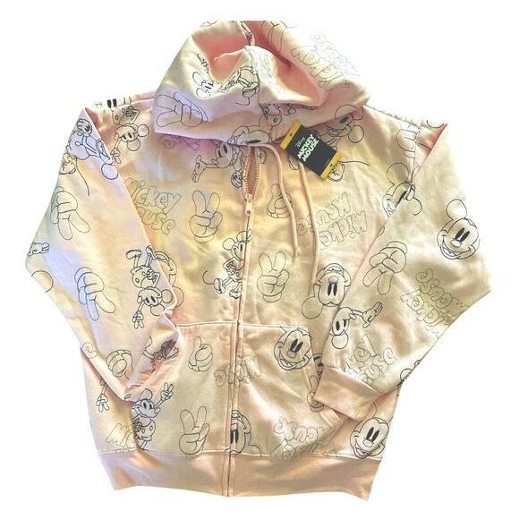 Disney Mickey Mouse Licensed Embroidered Pink Jacket size Medium - Picture 1 of 11